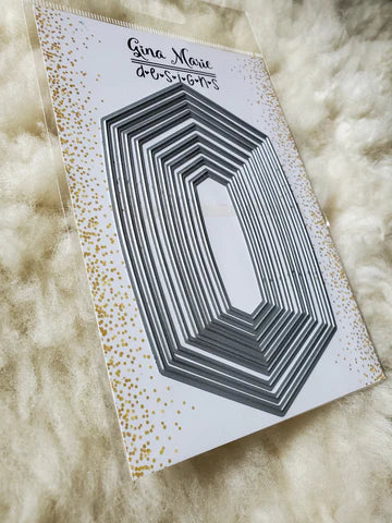 Gina Marie Metal cutting die - Labels 9 nested set - Label
