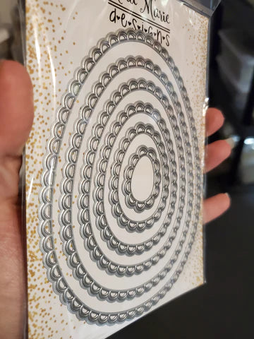 Gina Marie Metal cutting die -  Lace Nested Egg die set