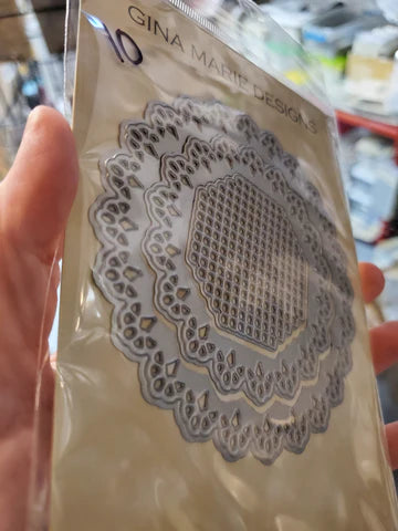 Gina Marie Metal cutting die - Lacey lattice circle