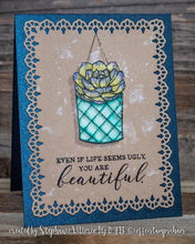 Load image into Gallery viewer, Gina Marie Metal cutting die - Lacey lattice rectangle