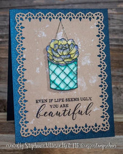 Gina Marie Metal cutting die - Lacey lattice rectangle
