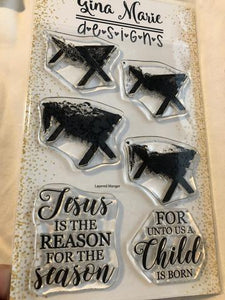 Gina Marie Clear stamp set - Layered manger