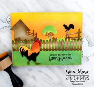 Gina Marie Metal cutting die -  Rooster layered