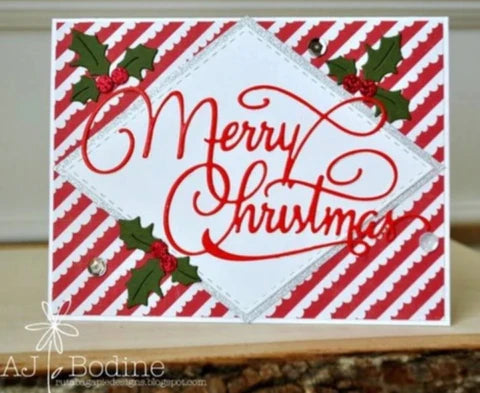 Gina Marie Metal cutting die - Merry Christmas cursive word