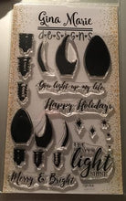 Load image into Gallery viewer, Gina Marie Clear stamp set - Light bulb - Christmas