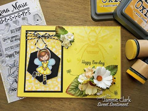Gina Marie Clear stamp set - Little Bee Girl