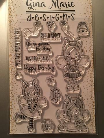 Gina Marie Clear stamp set - Little Bee Girl