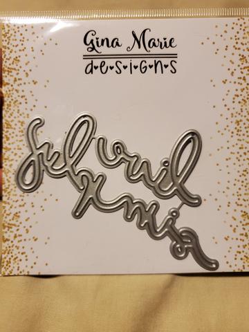 Gina Marie Metal cutting die - Live Simply word