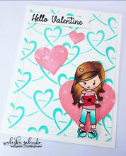 Load image into Gallery viewer, Gina Marie stencil 6x6 - Looped Heart Chain