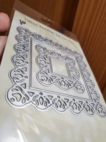 Gina Marie Metal cutting die - Lotus blossom Square