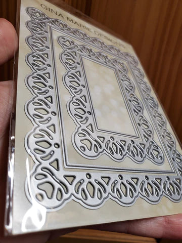 Gina Marie Metal cutting die - Lotus blossom Rectangle