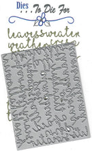 Load image into Gallery viewer, Dies ... to die for LLC metal cutting die - Luisana Lowry September Fall words die set