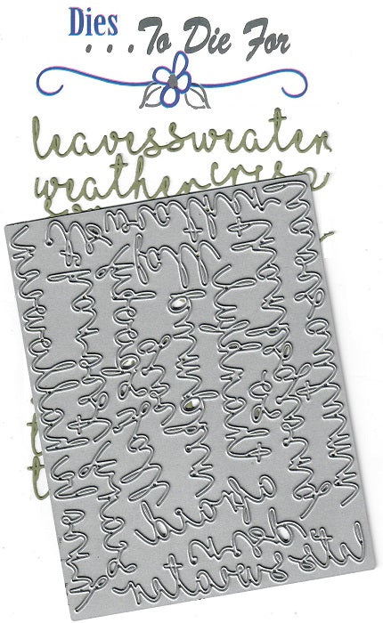 Dies ... to die for LLC metal cutting die - Luisana Lowry September Fall words die set