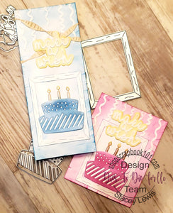 Dies ... to die for metal cutting die - Happy Birthday word and Cake