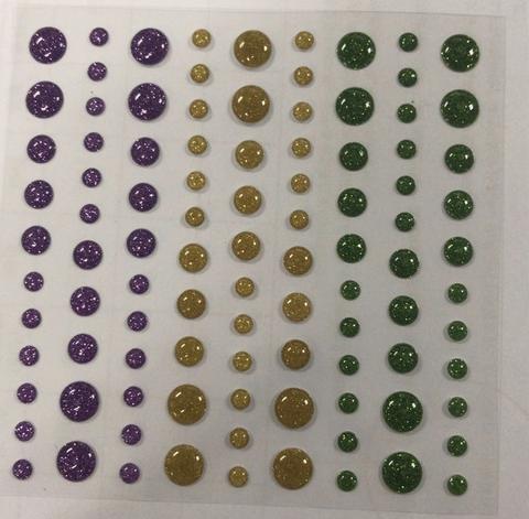 Gina Marie Enamel Dots set - Mardi Gras Sparkle