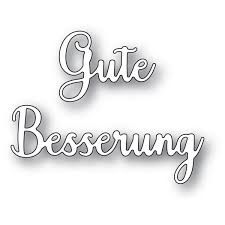 Memory Box / Poppy stamps metal cutting die - Curved Gute Besserung ( Get Well Soon)
