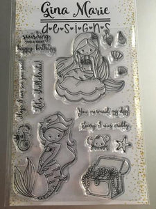 Gina Marie Clear stamp set -  Mermaid Fun