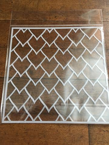 Gina Marie stencil 6x6 - Mermaid Scales