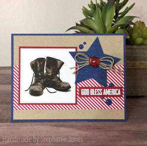 Gina Marie Clear stamp set - Military Boots