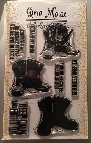 Gina Marie Clear stamp set - Military Boots