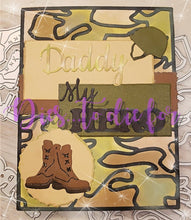 Load image into Gallery viewer, Dies ... to die for metal cutting die - Camo Background plate