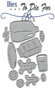Dies ... to die for metal cutting die - Milk and Cookies - Gingerbread Man