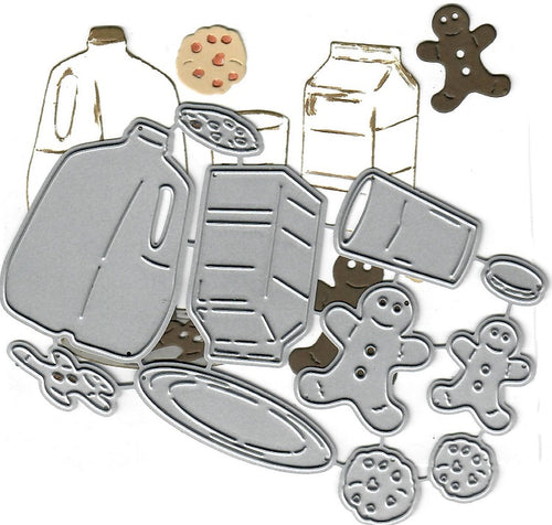 Dies ... to die for metal cutting die - Milk and Cookies - Gingerbread Man
