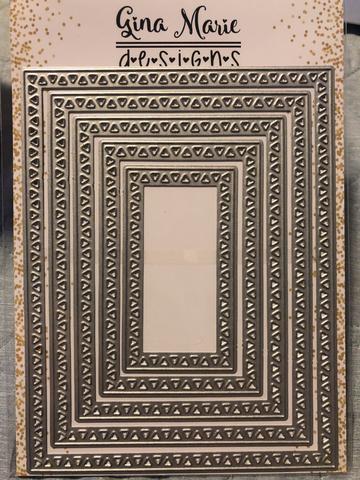 Gina Marie Metal cutting die - Mosaic Triangle edge Rectangle