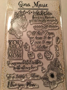 Gina Marie Clear stamp set - Mother's Day