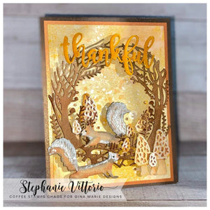 Gina Marie Metal cutting die -  Mushroom forest die