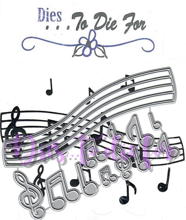 Dies ... to die for metal cutting die - Music Note Border and notes / scale