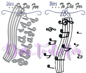 Dies ... to die for metal cutting die - Music Note Border and notes / scale