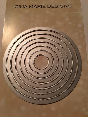 Gina Marie Metal cutting die -  'only' Pierced dots nested Circle