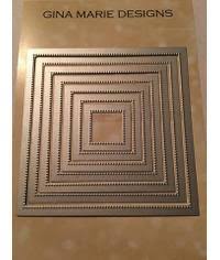 Gina Marie Metal cutting die -  'only' Pierced dots nested Square