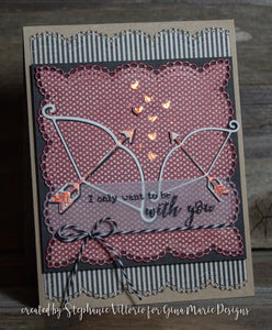 Gina Marie Metal cutting die - Ornate bow and arrow