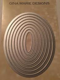 Gina Marie Metal cutting die -  'only' Pierced dots nested Oval