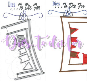 Dies ... to die for metal cutting die - Party Clothes Line with banners