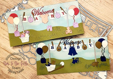 Load image into Gallery viewer, Dies ... to die for metal cutting die - Party Clothes Line with banners