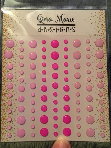 Gina Marie Enamel Dots set - Passion Pink Clear