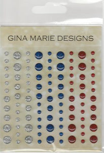 Gina Marie Enamel Dots set - Patriotic sparkle