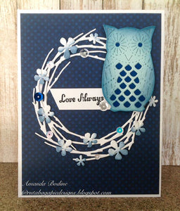 Gina Marie Metal cutting die - Patterned owl