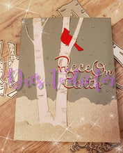 Load image into Gallery viewer, Dies ... to die for metal cutting die - Birch Tree set with Birds