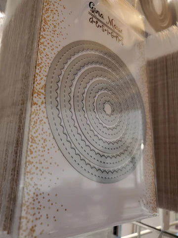 Gina Marie Metal cutting die -  Peekaboo circle frame - peek a boo peek-a-boo