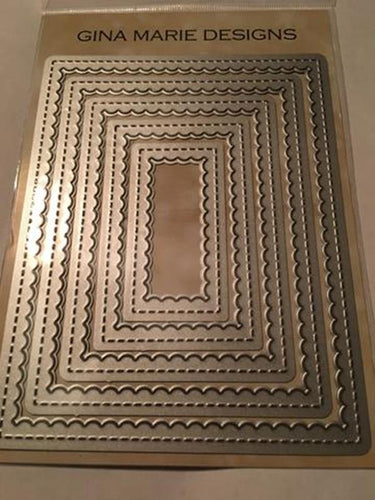 Gina Marie Metal cutting die -  Peekaboo rectangle frame - peek a boo peek-a-boo