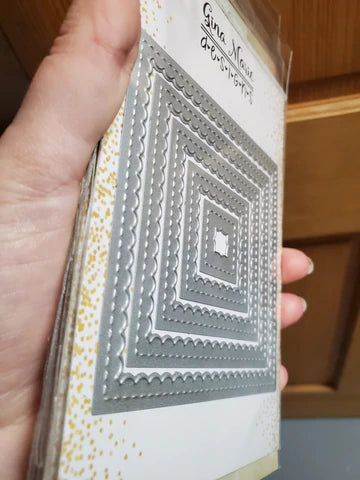 Gina Marie Metal cutting die -  Peekaboo square frame - peek a boo peek-a-boo