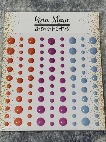 Gina Marie Enamel Dots set - PHEASANT FEATHERS