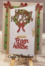Load image into Gallery viewer, Dies ... to die for metal cutting die - Pine door swag and wreath