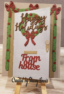 Dies ... to die for metal cutting die - Pine door swag and wreath