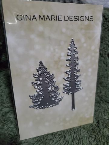 Gina Marie Metal cutting die - Pine tree pair