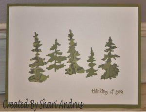 Dies ... to die for metal cutting die - Pine tree set - small